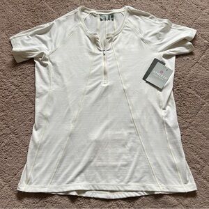 NWT Athleta Pacifica UPF Tee Sporty Athleisure Workout Running Gym Yoga Size XL